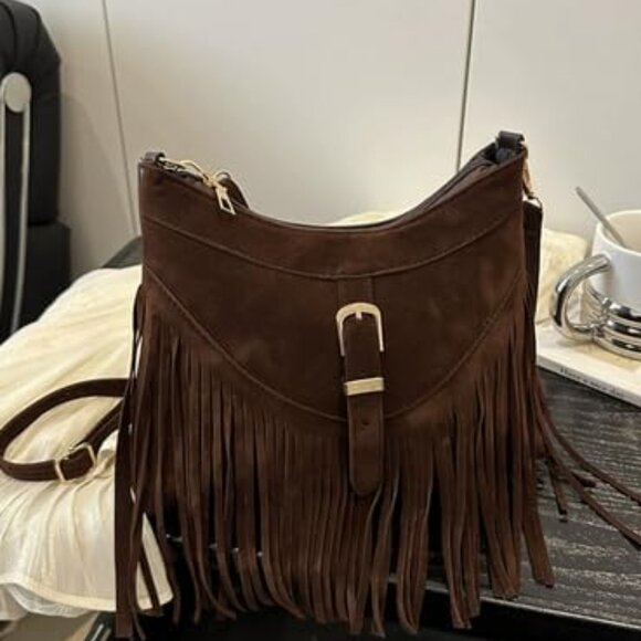 Western Purses For Women,Small Fringe Crossbody Bag With Wrist Strap Mini Hipppi - Picture 6 of 8